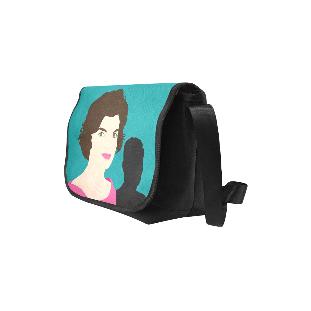 JACKIE KENNEDY . JACKIE 0 . messenger Bag . original illustration - Kayci  Garline Wheatley